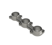 bmw billet header flange