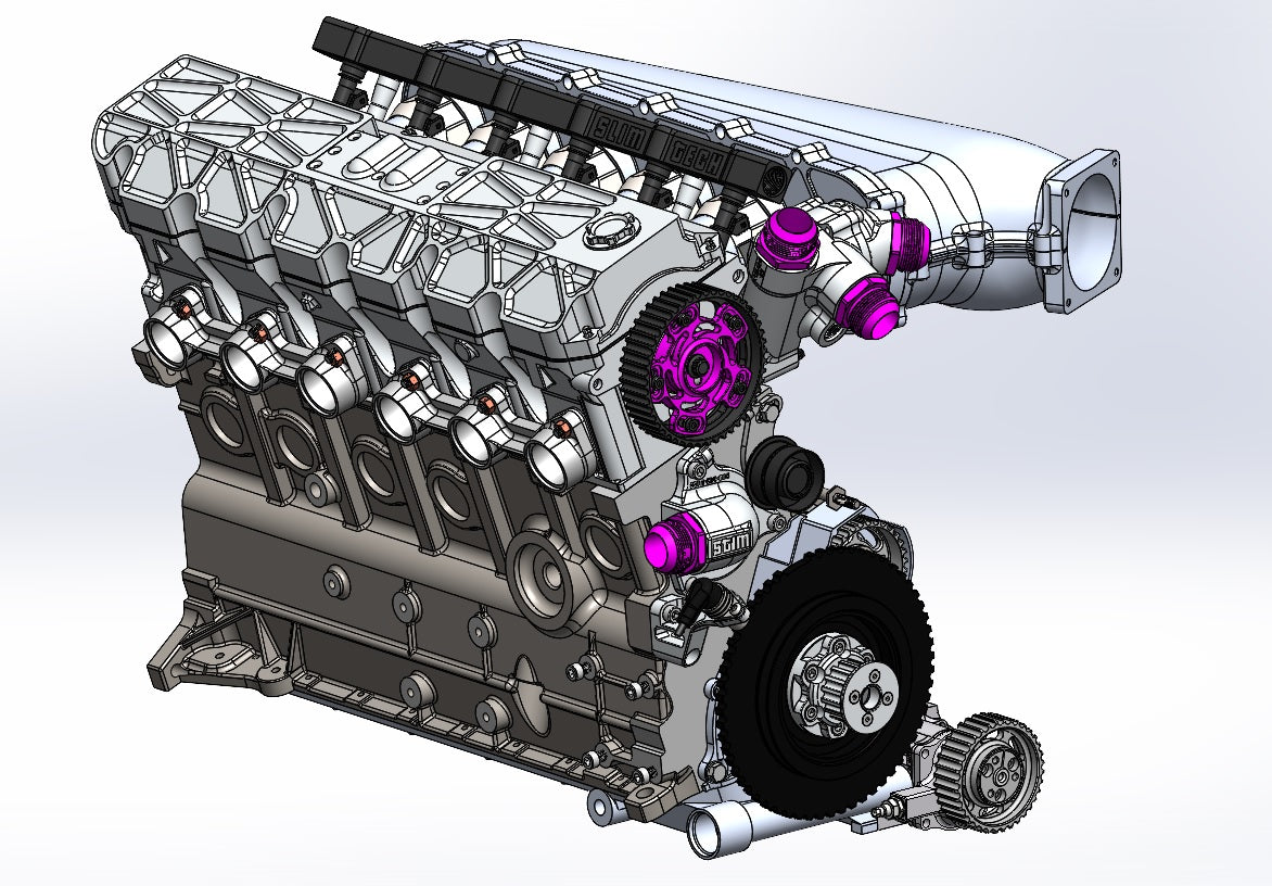 Stim Tech engine assembly CAD rendering